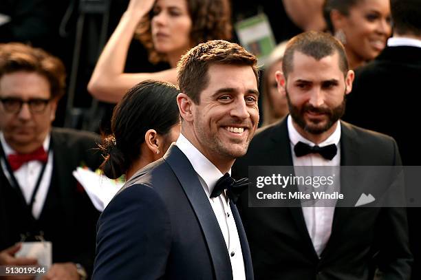 Quarterback Aaron Rodgers attends the 88th Annual Academy Awards at Hollywood & Highland Center on February 28, 2016 in Hollywood, California.