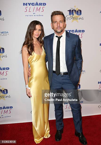 Actor Sean Patrick Flanery and His Wife Lauren Michelle Hill attend the 26th annual Night Of 100 Stars Oscar viewing party at The Beverly Hilton...