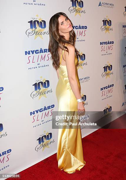 Playboy Playmate Lauren Michelle Hill attends the 26th annual Night Of 100 Stars Oscar viewing party at The Beverly Hilton Hotel on February 28, 2016...