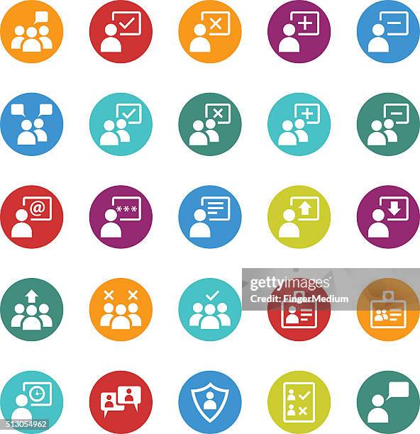 user icon set - editing equipment stock illustrations