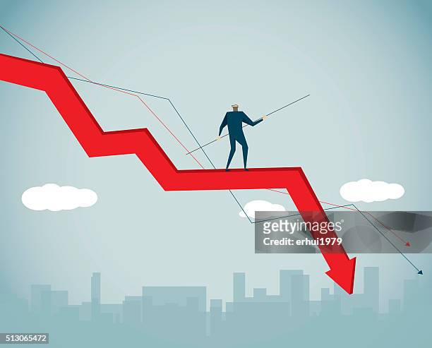 financial crisis - stock market crash stock illustrations