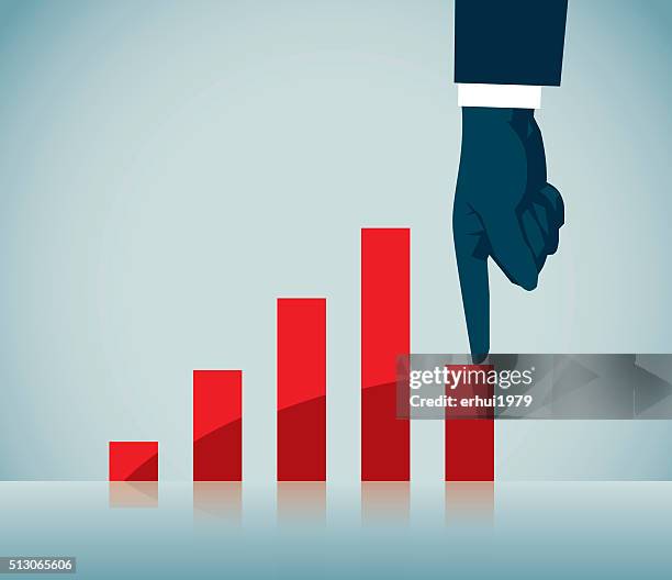 stockillustraties, clipart, cartoons en iconen met histogram - recession