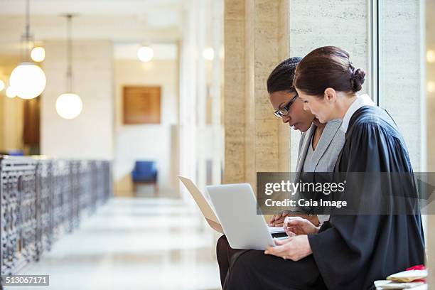 judge and lawyer examining documents together - legal occupation stock pictures, royalty-free photos & images