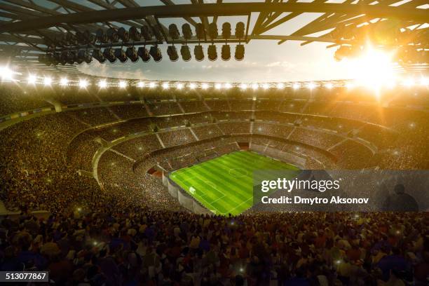 sunny soccer stadium - football stadium 個照片及圖片檔