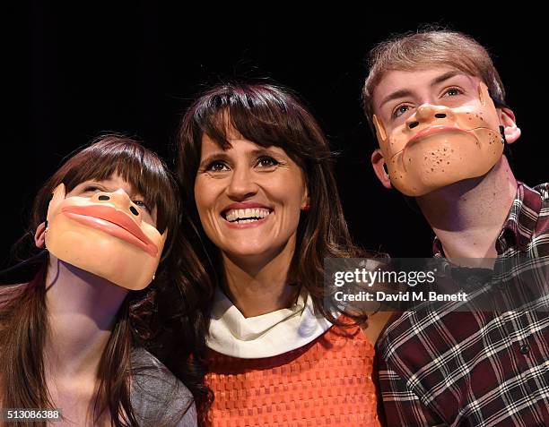 Nina Conti poses at a photocall for "Nina Conti: In Your Face" at The Criterion Theatre on February 29, 2016 in London, England.