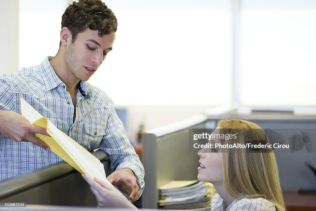Assigned Work Manager Explaining Assignment To Office Worker High-Res Stock Photo ...