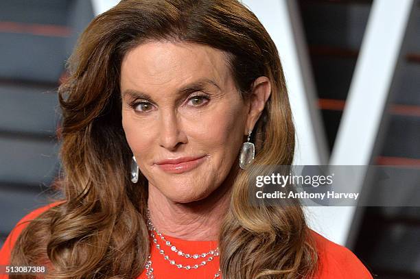 Caitlyn Jenner attends the 2016 Vanity Fair Oscar Party hosted By Graydon Carter at Wallis Annenberg Center for the Performing Arts on February 28,...