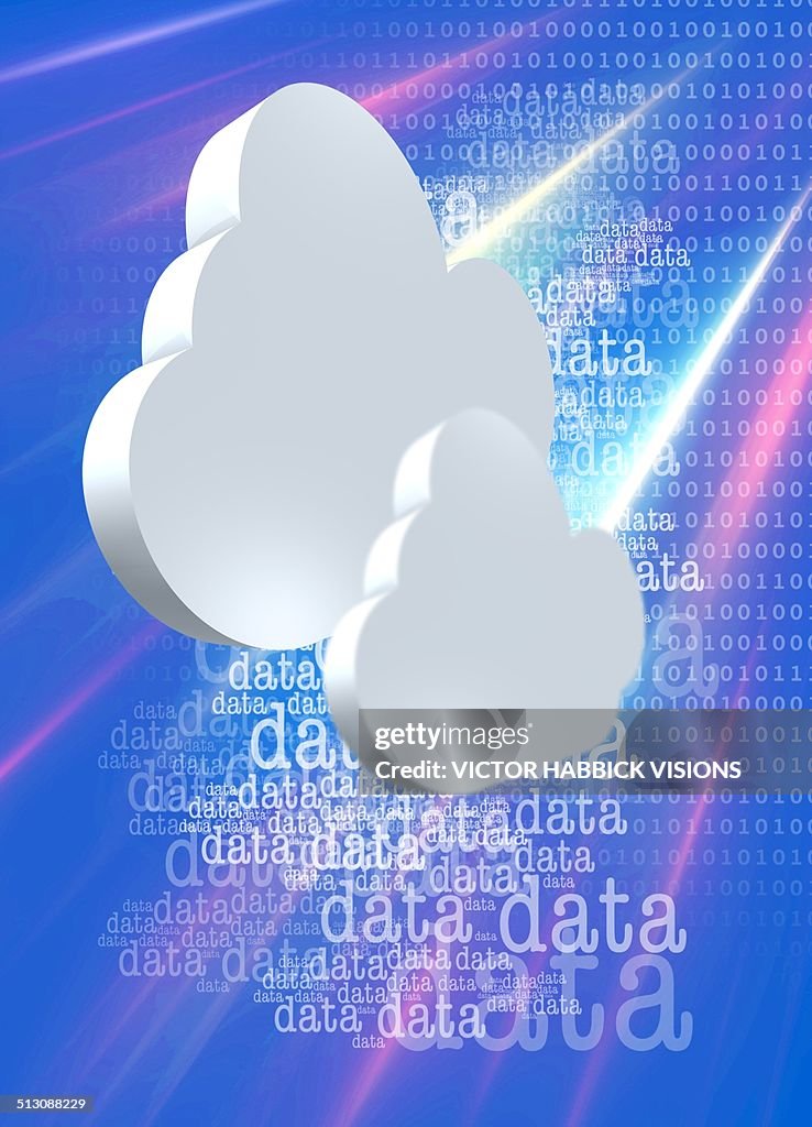 Cloud data ,conceptual artwork