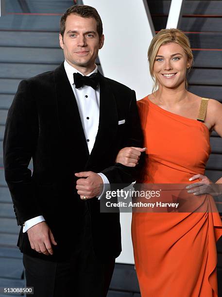 Henry Cavill and Tara King attend the 2016 Vanity Fair Oscar Party hosted By Graydon Carter at Wallis Annenberg Center for the Performing Arts on...