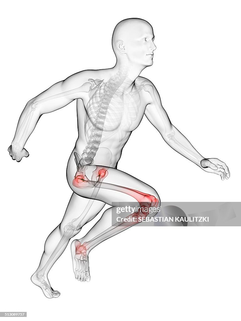 Running Joint Pattern Runners Joints Artwork Illustration - Getty Images