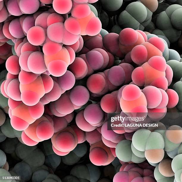 protein molecules, artwork - protein synthesis stock illustrations