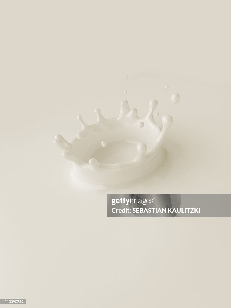Milk splashing, artwork