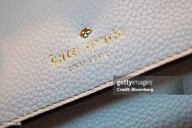 The Kate Spade & Co. Logo is seen on a handbag is displayed at a store in New York, U.S., on Sunday, Feb. 28, 2016. Kate Spade & Co. Is scheduled to...