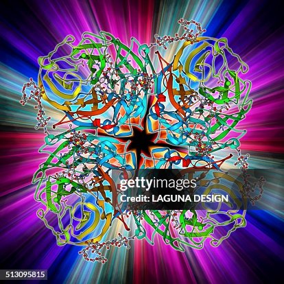 Flu virus surface protein molecule Flu virus surface protein molecule