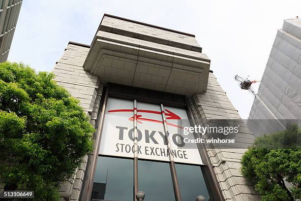 bolsa de tokio en japón - bolsa de tokio fotografías e imágenes de stock