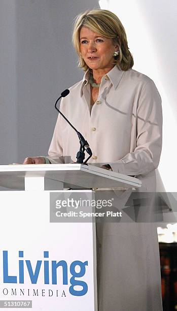 Martha Stewart makes a statement to the media that she has decided to surrender for prison as soon as possible, citing the need to get on with her...