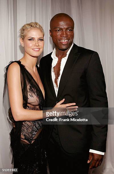 Seal and Heidi Klum arrive at the 2004 World Music Awards at the Thomas and Mack Center on September 15, 2004 in Las Vegas, Nevada. The World Music...