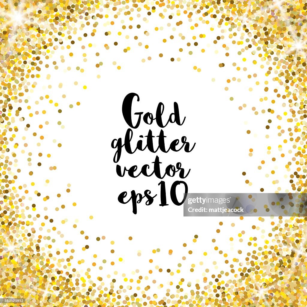 Gold glitter vector background