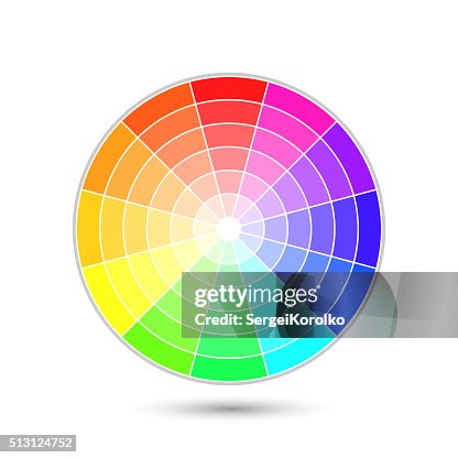 Low Poly Rectangular Color Wheel Vector Color Wheel Isolated On White Background High-Res Vector Graphic ...