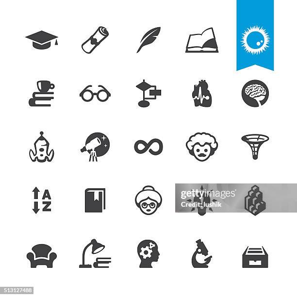 science and education vector icons - optical phenomenon halo stock illustrations