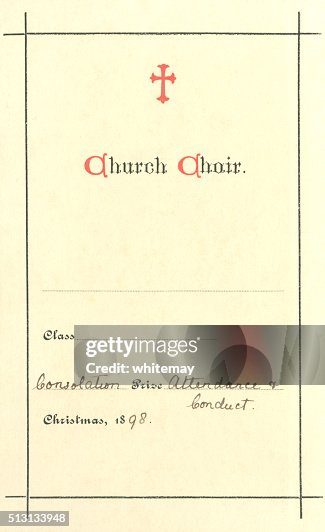 Church Choir Consolation Prize Book Label 1898 High-Res Vector Graphic ...