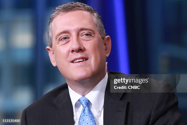 Pictured: James Bullard, CEO and president of the Federal Reserve Bank of St. Louis, in an interview on February 25, 2016 --