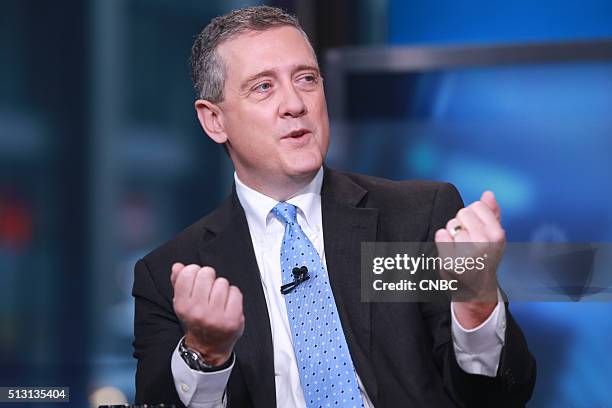 Pictured: James Bullard, CEO and president of the Federal Reserve Bank of St. Louis, in an interview on February 25, 2016 --