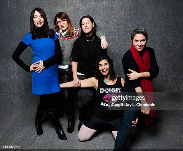 Jill Soloway, Illeana Douglas, Jessie Kahnweiler, Rebecca Odes, and Andrea Sperling from the film 'The Skinny' pose for a portrait at the 2016...