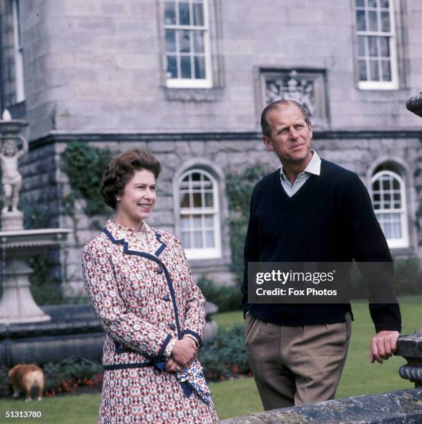 Queen Elizabeth II and Prince Philip at Balmoral, Scotland, 1972.