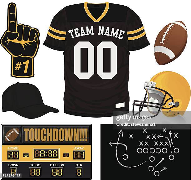 fußball-set - sporttrikot stock-grafiken, -clipart, -cartoons und -symbole