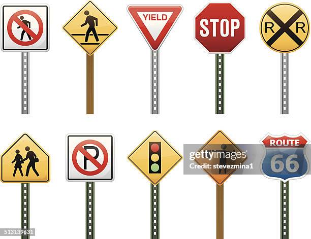 road sign symbols - two lanes to one stock illustrations