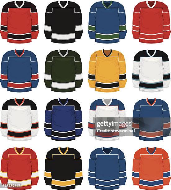 hockey-set - sporttrikot stock-grafiken, -clipart, -cartoons und -symbole