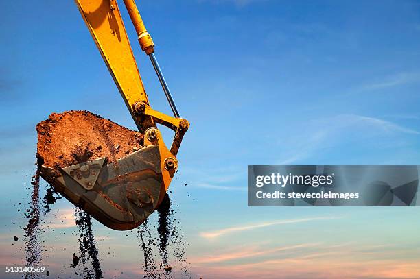 backhoe - excavator bucket stock pictures, royalty-free photos & images