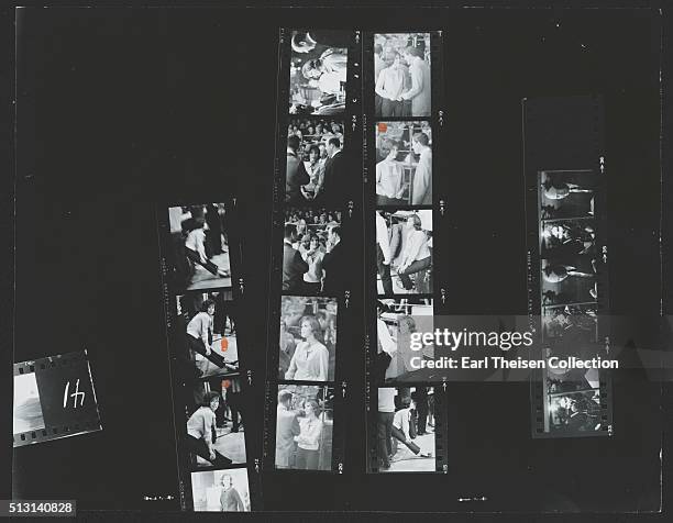 Actors Dick Van Dyke and Mary Tyler Moore with writer, producer, director and actor Carl Reiner in rehearsal for The Dick Van Dyke Show on December...