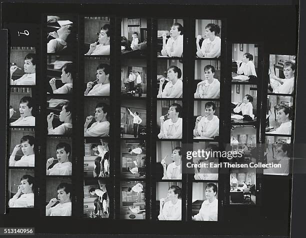 Actor Dick Van Dyke and actress Mary Tyler Moore in rehearsal for The Dick Van Dyke Show on December 2, 1963 in Los Angeles, California.