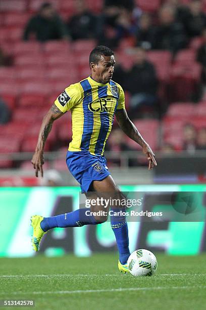 Madeira's forward Amilton during the match between SL Benfica and Uniao da Madeira for Portuguese Primeira Liga at Estadio da Luz on FEBRUARY 29,...