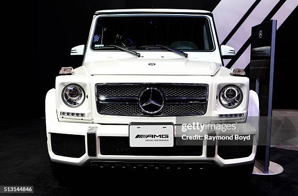 Mercedes Benz G-Class SUV is on display at the 108th Annual Chicago Auto Show at McCormick Place in Chicago, Illinois on February 19, 2016.