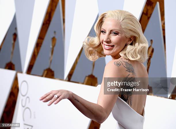 Singer Lady Gaga attends the 88th Annual Academy Awards at Hollywood & Highland Center on February 28, 2016 in Hollywood, California.