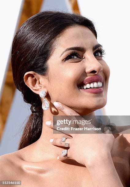 Actress Priyanka Chopra attends the 88th Annual Academy Awards at Hollywood & Highland Center on February 28, 2016 in Hollywood, California.