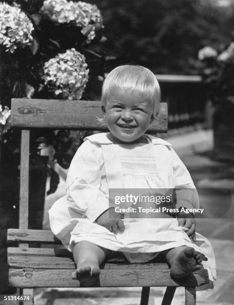 Prince Philip of Greece, later Duke of Edinburgh, as a toddler, July 1922.