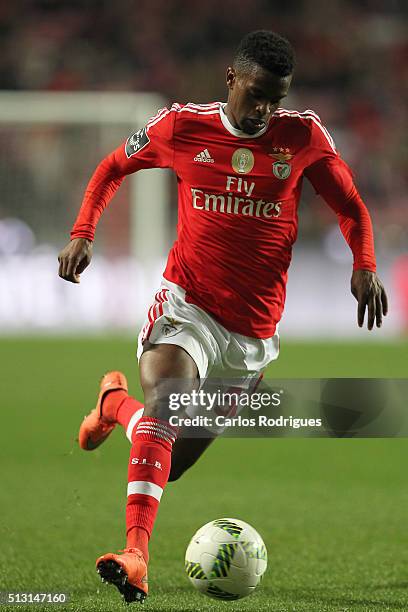 Benfica's defender Nelson Semedo during the match between SL Benfica and Uniao da Madeira for Portuguese Primeira Liga at Estadio da Luz on February...