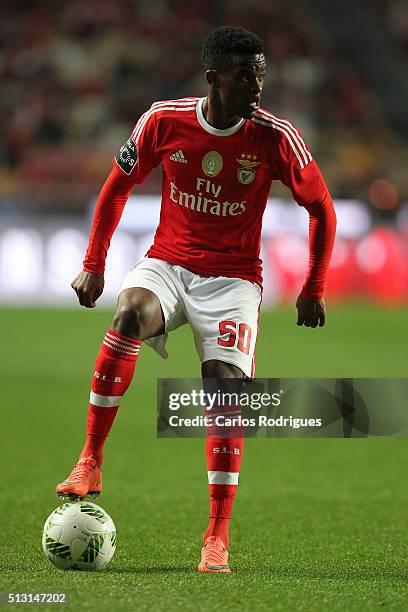 Benfica's defender Nelson Semedo during the match between SL Benfica and Uniao da Madeira for Portuguese Primeira Liga at Estadio da Luz on February...