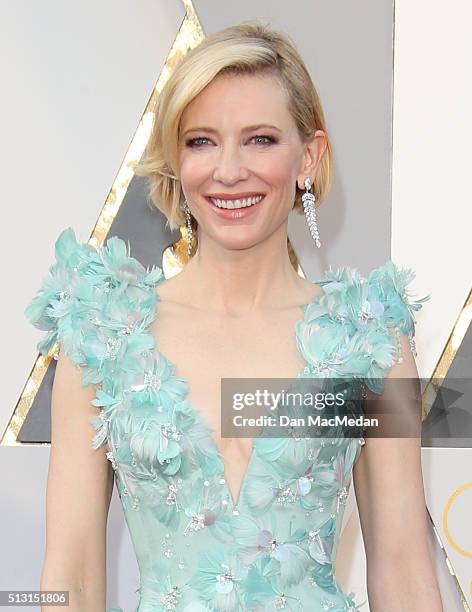 Actress Cate Blanchett attends the 88th Annual Academy Awards at Hollywood & Highland Center on February 28, 2016 in Hollywood, California.