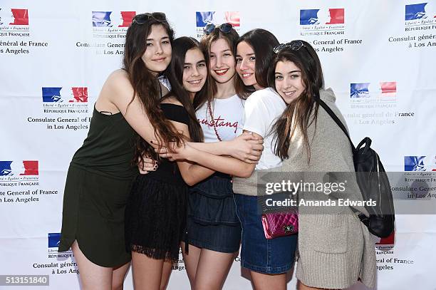 Actresses Tugba Sunguroglu, Guenes Sensoy, Ilayda Akdogan, Elit Iscan and Doga Zeynep Doguslu attend the Champagne brunch reception honoring the...