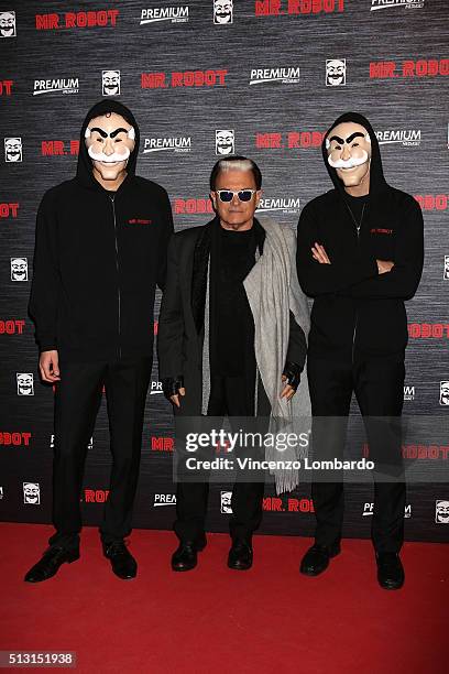 Cristiano Malgioglio attends the 'Mr. Robot' Tv Show Photocall on February 29, 2016 in Milan, Italy.