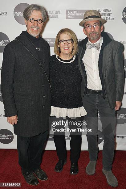 Gordon Lonsdale, his wife, and James Hayman arrive on the red carpet at House of Blues on February 27, 2016 in New Orleans, Louisiana.