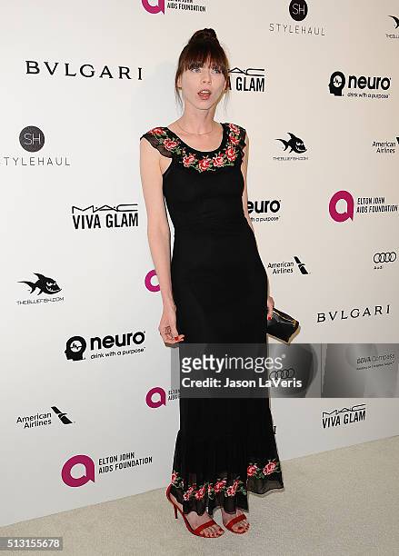 Actress Alexi Wasser attends the 24th annual Elton John AIDS Foundation's Oscar viewing party on February 28, 2016 in West Hollywood, California.