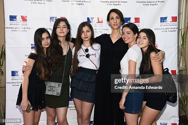 Actresses Gunes Sensoy, Tugba Sunguroglu and Ilayda Akdogan, director Deniz Gamze Erguven and actresses Elit Iscan and Doga Zeynep Doguslu attend the...