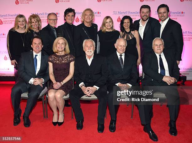 Pictured are : Jackie Wilson, T.J. Martell Foundation's Laura Heatherly, Gibson's Dave Berryman, Big Machine Label Group's Scott Borchetta, Joe Walsh...