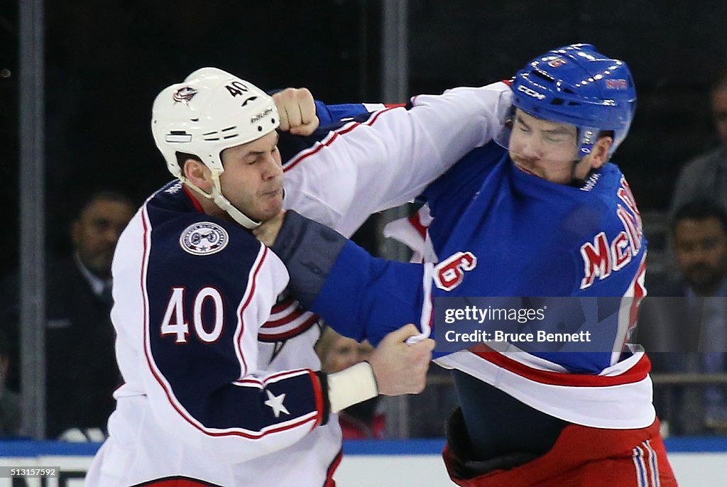 Columbus Blue Jackets v New York Rangers